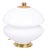 Mid-Century Table Lamp in Brass and Glass, Czech, 1960s For Sale