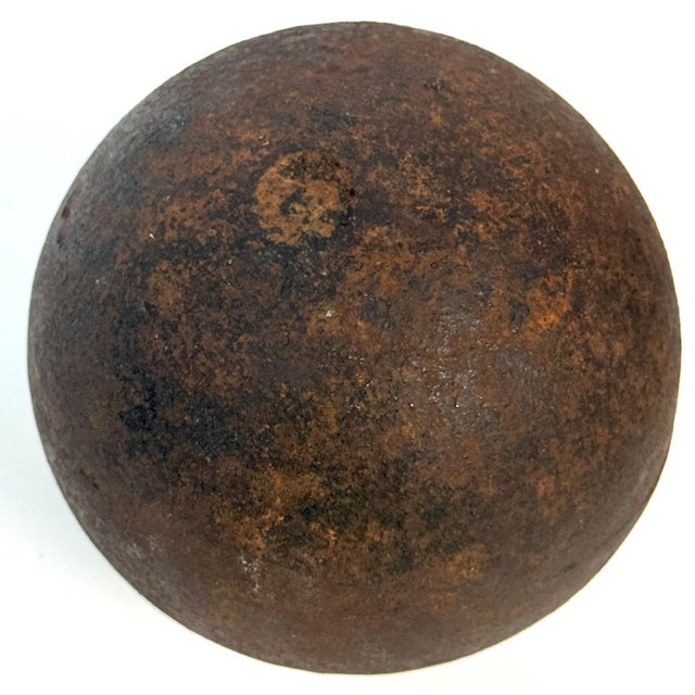 Pair Confederate Civil War Cast Iron Cannonballs with Century Ormolu Mounts For Sale - Image 17 of 18