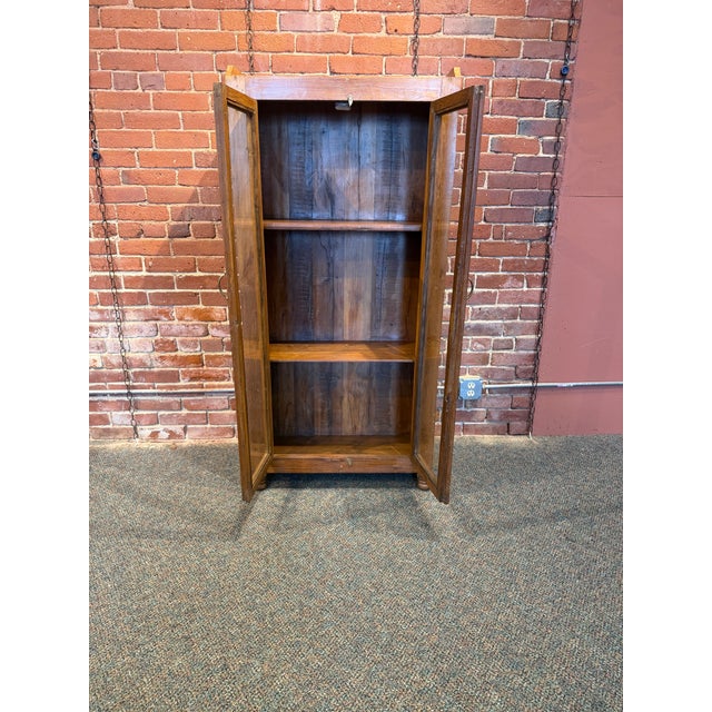 Add a touch of timeless rustic warmth to your space with this gorgeous, vintage wooden display cabinet. Crafted with a...