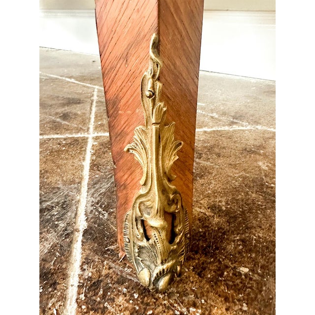 Wood Burr Elm and Kingwood Marble-Top Commode For Sale - Image 7 of 9