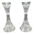 Baccarat "Massena" Clear Lead Crystal 6" Candlestick Holders - A Pair For Sale