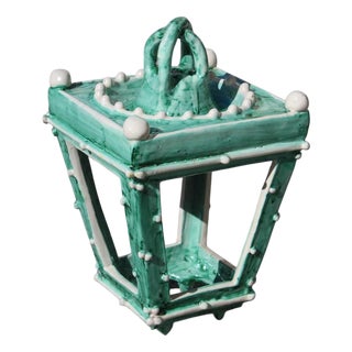 Vintage Vietri Ceramic Lantern, 1950 For Sale
