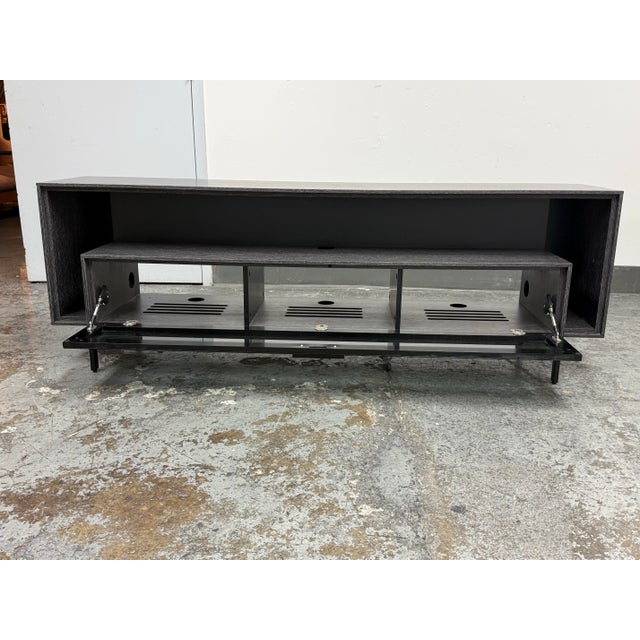 Bdi Cavo Model 8167 Graphite Home Theater Cabinet For Sale - Image 4 of 12