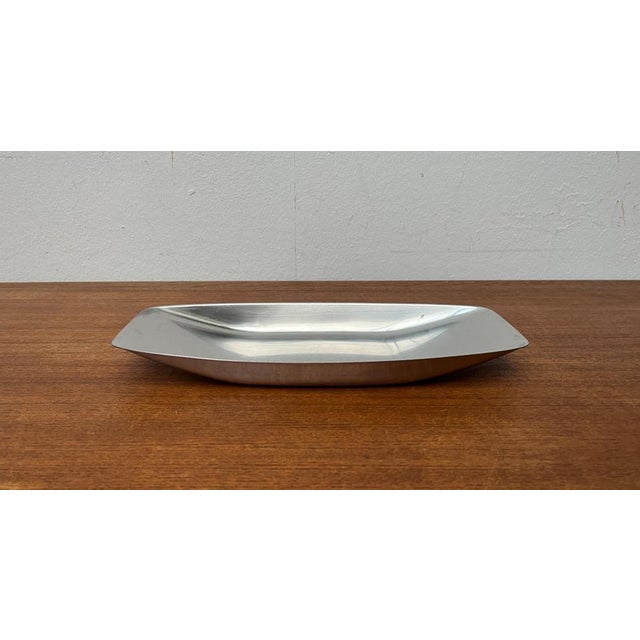 Mid-Century German Cromargan Plate from WMF, 1960s For Sale - Image 5 of 14