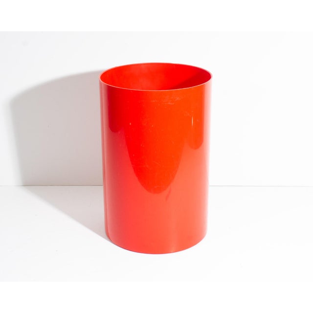 Ingrid Ltd. Chicago Vintage Red Waste Basket For Sale In Indianapolis - Image 6 of 7