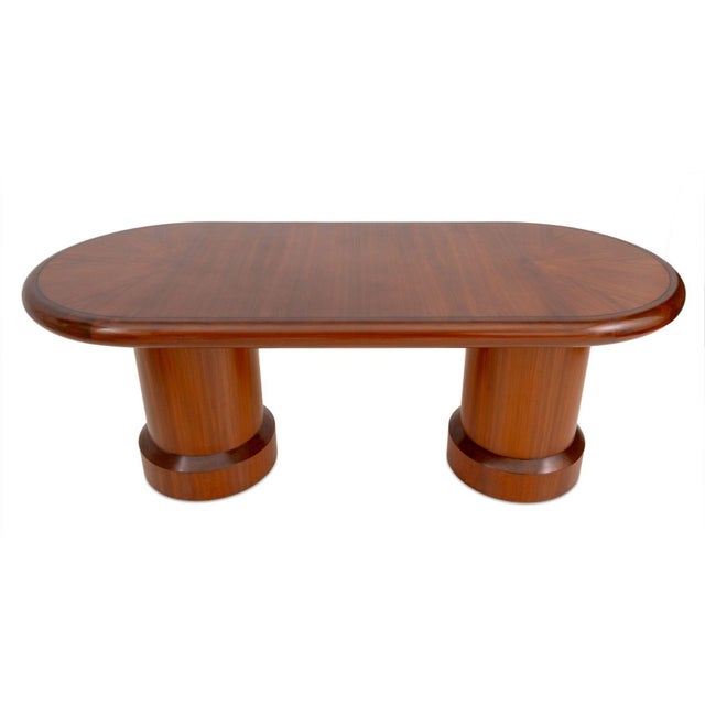 Postmodern i.m. Pei Postmodern Mahogany Dining Table For Sale - Image 3 of 7