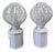 Large Modern Lamps in Ceramic and Painted Wood, Set of 2 For Sale