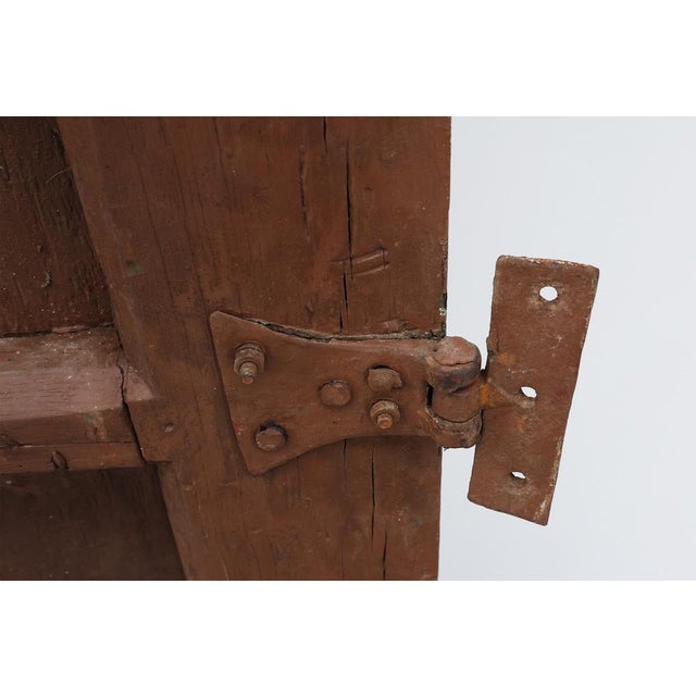 Large 17th Century Terracotta Lacquered Oak Monastery Doors, Portugal, Set of 2 For Sale - Image 17 of 18