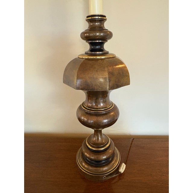 Westwood Lamps Mid 20th Century Rare Mid-Century Modern Hollywood Regency Bronze and Brass Lamp From Westwood Industries For Sale - Image 4 of 10