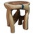 Gold Wood Sculptural Side Table by Logniture For Sale - Image 8 of 8