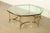Labarge LaBarge Hollywood Regency Brass and Glass Hooved Feet Cocktail Table, Circa 1960s For Sale - Image 4 of 14