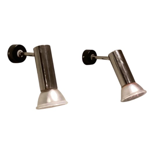 Minimalist Adjustable Spotlight Wall Sconces by Rudolf Zimmermann for Rzb, Germany, Set of 2 For Sale