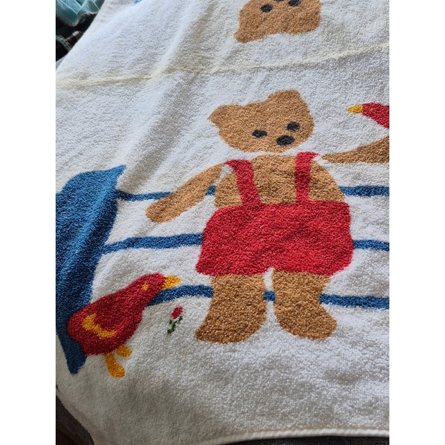Textile New Vintage Marimekko Style Bears Bath Towel For Sale - Image 7 of 9