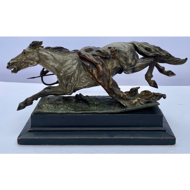 Late 19th Century 1900s “The Cheyenne” Austrian Cold Painted Bronze Sculpture by Carl Kaub For Sale - Image 5 of 12