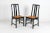 1970s Italian Black Lacquered Cane Seat Dining Chairs in Manner of Motina, Set of Eight For Sale - Image 4 of 8