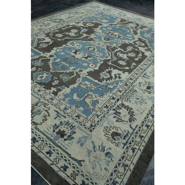 Turkish Oushak Rug 10'2" x 13'1" #18575 For Sale - Image 4 of 8
