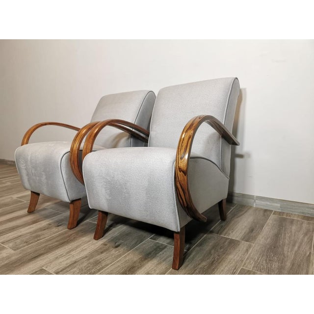 Set of Armchairs by Jindrich Halabala, 1940s For Sale - Image 17 of 18