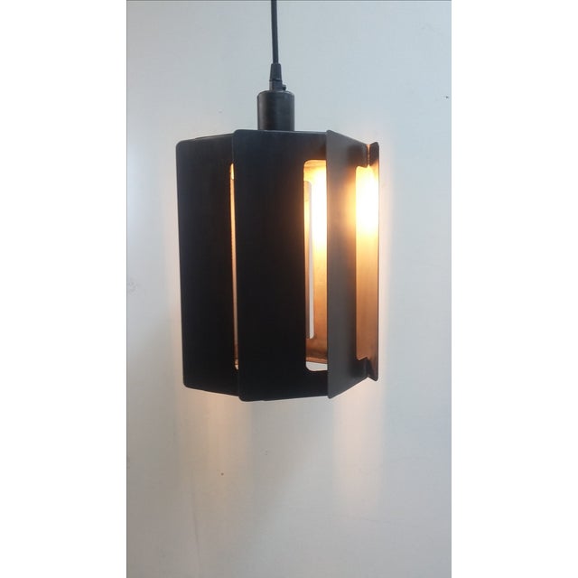 Modern Steel Turbine Pendant Large For Sale - Image 3 of 5
