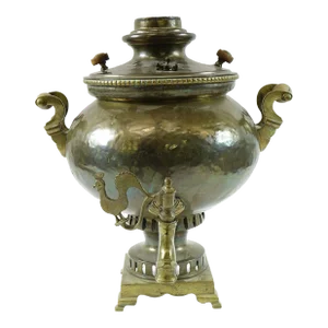 Antique Brass Russian Samovar 19th Century With Stamps
