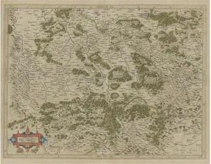 Antique Map of the Southern Lorraine Region attributed to Mercator, 1625
