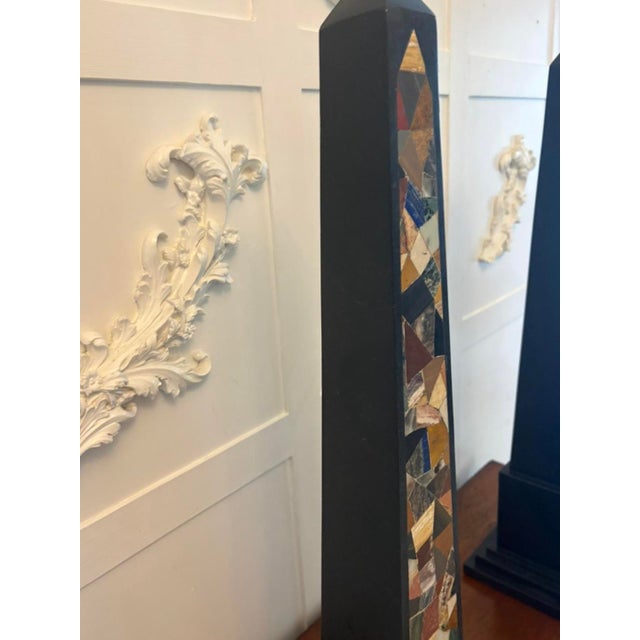 Antique Art Deco Italian Specimen Marble Pietra Dura Decorative Objects, 1920, Set of 2 For Sale - Image 3 of 15
