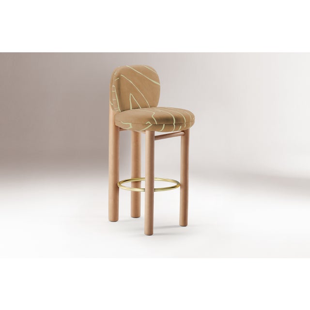 Aimi Bar Chair by Dooq Details For Sale - Image 4 of 8