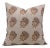 Fabdivine Handmade Block Printed Cushion Cover 22x22 Inch Pure Linen- Summer Flower For Sale