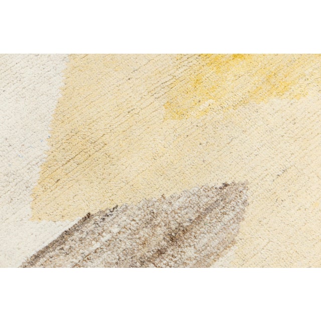 2020s Modern Moroccan Style Wool Rug With Diamond and Zigzag Motifs in Neutral Tones For Sale - Image 5 of 11