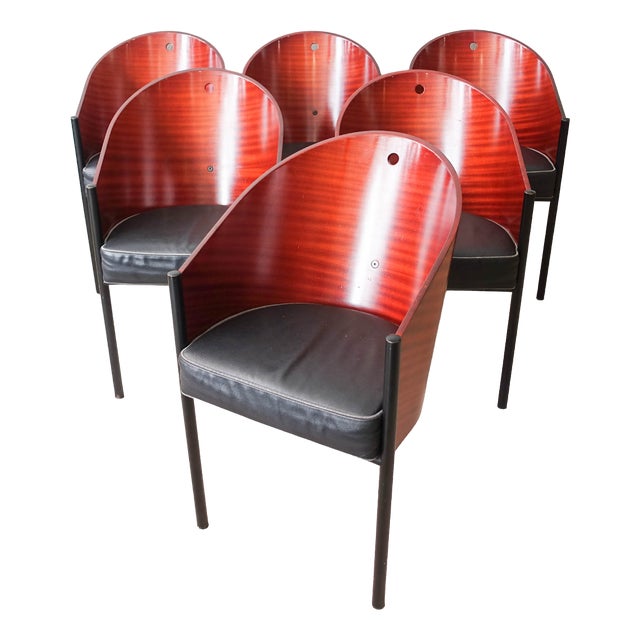 Costes Chairs by Philippe Starck for Driade, 1980s, Set of 6 For Sale