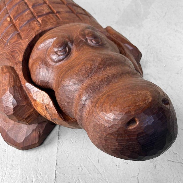 Decorative Crocodile Woodcarving, Japan, 2004 For Sale - Image 17 of 18