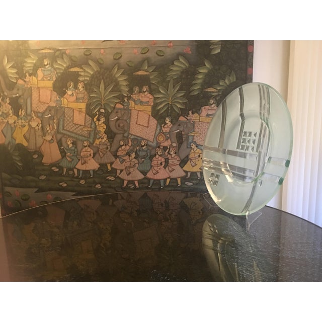 1980’s Steve Chase Crackled Glass Dining Table Top (Coral Base Included). For Sale In Palm Springs - Image 6 of 18