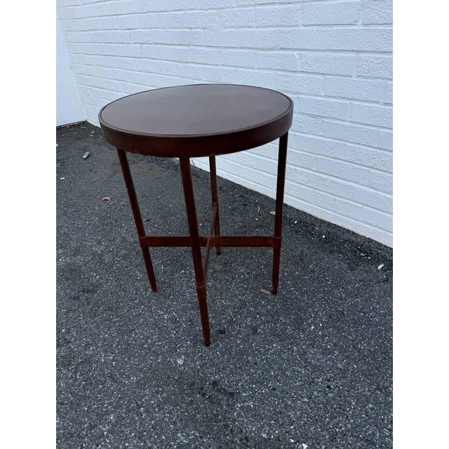 Vintage Heavy Metal Side Table " For Sale In Washington DC - Image 6 of 15