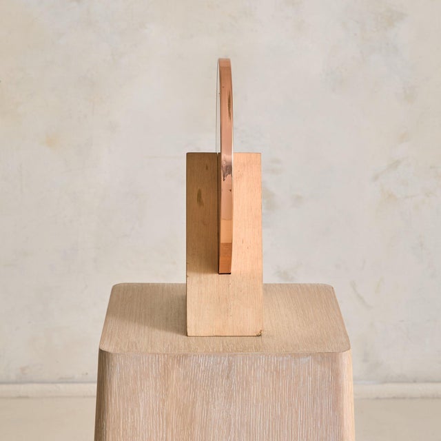 Vintage Italian Wood + Copper Triangle Sculpture by Banci Firenze For Sale In Chicago - Image 6 of 13