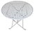 A Completely Charming Antique French Folding Garden Table w/Iron Lattice Top in White. A Great addition to any Garden...