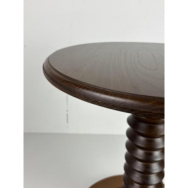 Brutalist French Wood Turned Wine Press Side Table in the style of Charles Dudouyt, 1950s For Sale - Image 11 of 12