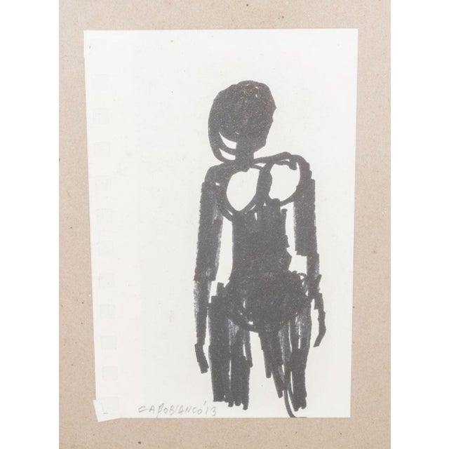 Domenick Capobianco (American, b. 1928), Three Abstract Figurative Compositions, Ink on Paper, in the manner of Alberto...