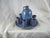 Late 20th French Cottage Blue Ceramic Liquor Set - One Decanter, Six Goblets, One Plate- 8 Pieces For Sale - Image 6 of 12