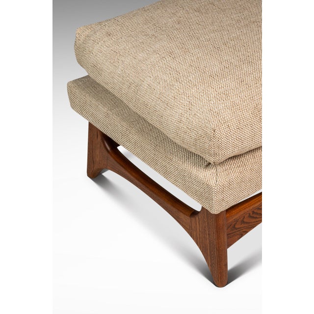 Set of Two (2) Restored Mid-Century Modern Ottomans / Footstools in Oak in the Manner of Adrian Pearsall, Usa, C. 1960s For Sale - Image 13 of 18