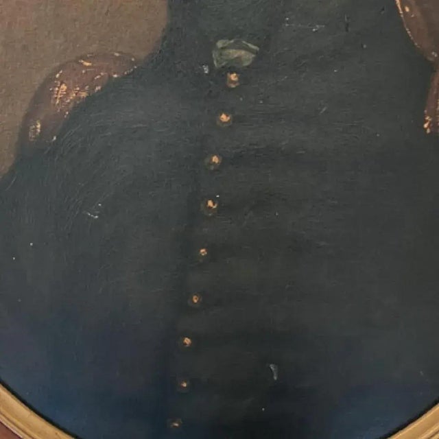 Early 20th Century Early 20th C. Major John Biddle Portrait Print on Board With Gel Embellishment, Framed For Sale - Image 5 of 7