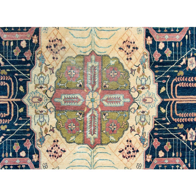 Vintage Indian Sarouk Farahan-Style Rug For Sale - Image 16 of 16