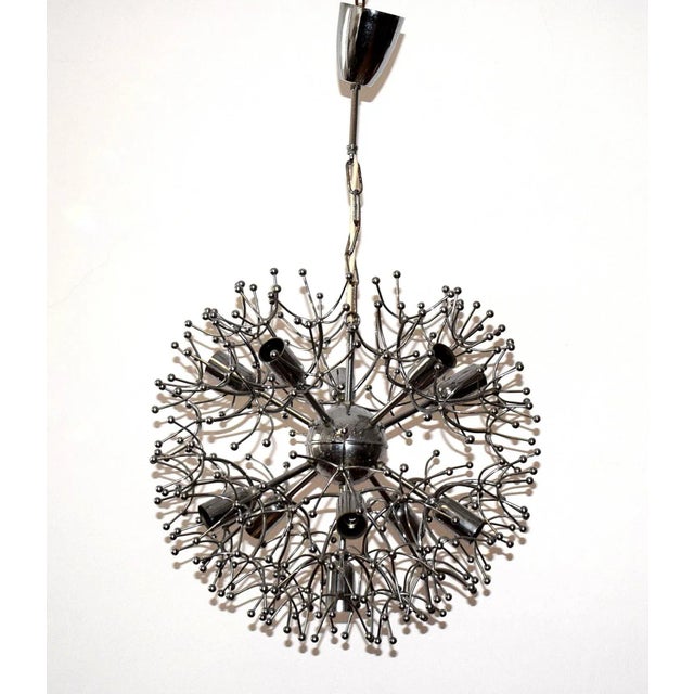 Metal Chrome Sputnik Lamp by Gaetano Sciolari, 1960s For Sale - Image 7 of 7