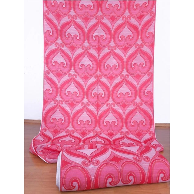 Pink Mid-Century Modern German Fabric Bale for Curtains, 1970s For Sale - Image 8 of 8