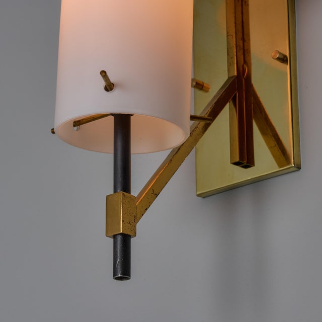 1970s Sculptural Glass and Brass Sconces Attributed to Ignazio Gardella - a Pair For Sale - Image 11 of 17
