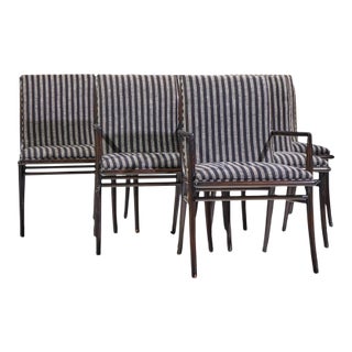 Robsjohn Gibbings for Widdicomb Mid Century Ebonized Walnut Dining Chairs - Set of 6 For Sale