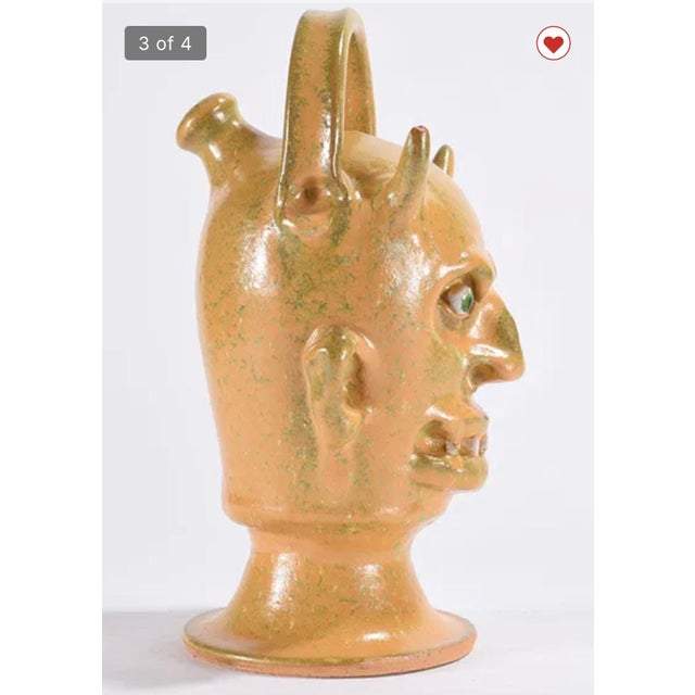 Folk Art Face Jug Folk Art by Marvin Bailey For Sale - Image 3 of 6