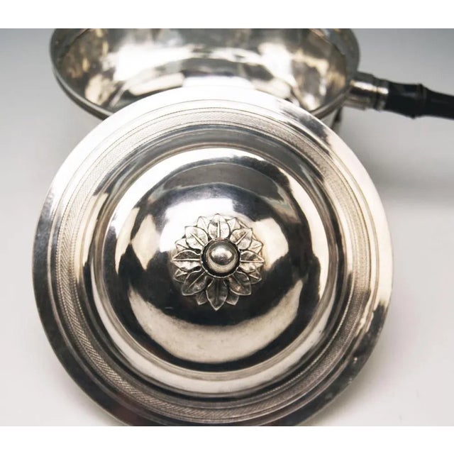Early 19th Century Lidded Casserole in Silver with Wooden Handle, Vienna, 1827 For Sale - Image 5 of 9