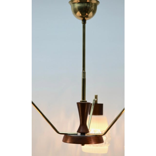 White Vintage Italian Chandelier, 1960s For Sale - Image 8 of 12