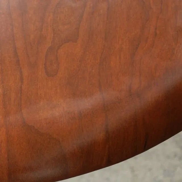 1970s Stow Davis Oval Walnut Table Desk For Sale - Image 5 of 7