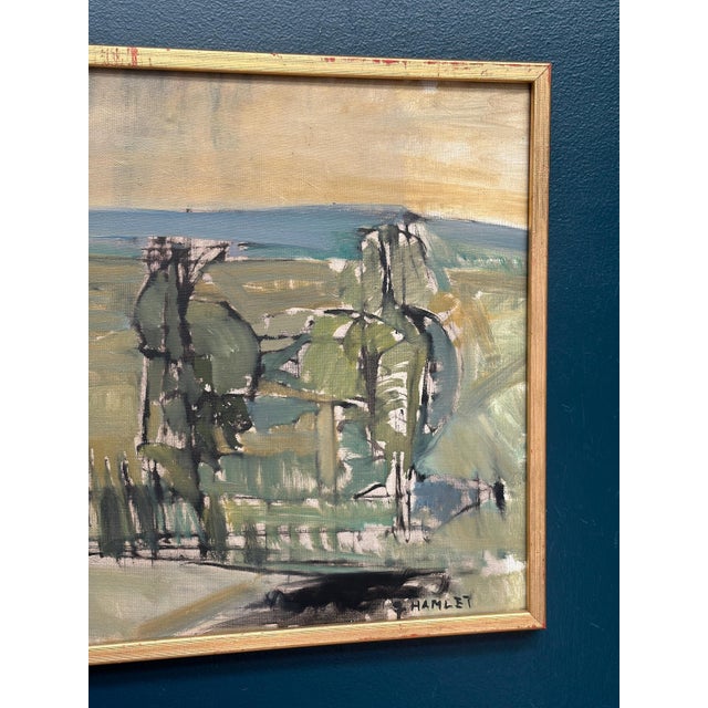 S. Hamlet, Abstract Landscape, 1960s, Oil Painting on Canvas, Framed For Sale - Image 4 of 17
