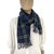 English Late 20th Century Burberrys Navy Blue Plaid 100% Cashmere Scarf For Sale - Image 3 of 8